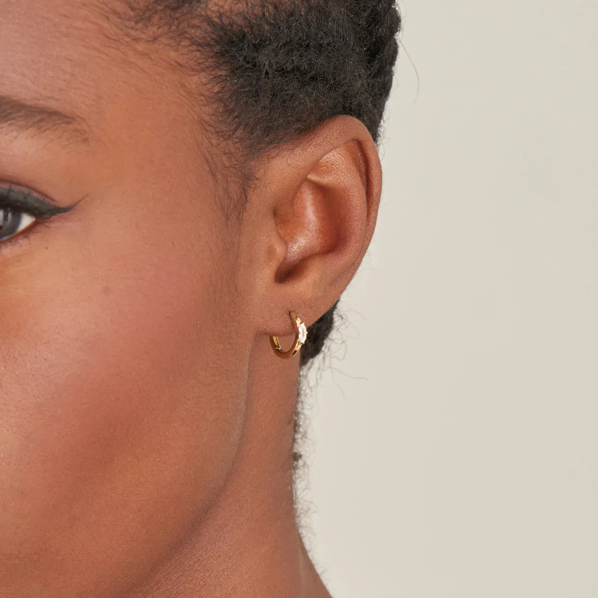 Ania Haie Dance 'Til Dawn - Sparkle Emblem Huggie Hoop Earrings