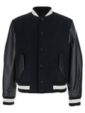 Givenchy Men Wool And Leather Varsity Jacket
