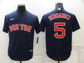 Men's Boston Red Sox Enrique Hernandez #5 Navy Replica Baseball Jersey1