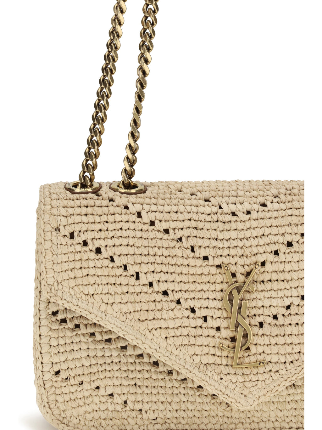 Saint Laurent Women Small Raffia Loulou Shoulder Bag