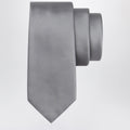 Ferragamo Grey Silk Tie Men
