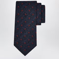 Ferragamo Navy Blue/Red Gancini Chevron Tie Men