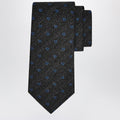 Ferragamo Grey/Light Blue Gancini Chevron Tie Men