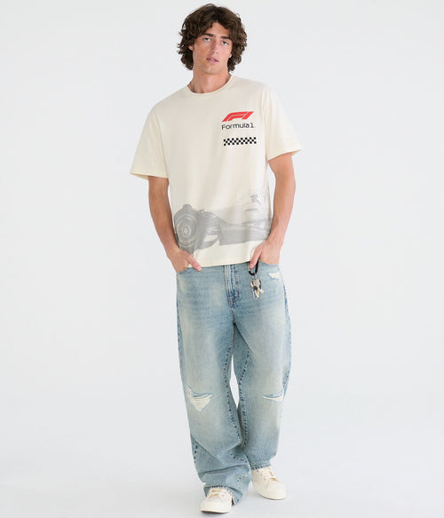 Aeropostale Formula 1 Wraparound Car Relaxed Graphic Tee