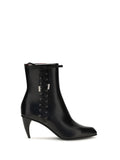 Alexander Mcqueen Women Curved-Heel Ankle Boots With Side Lacing