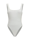 Burberry Women One-Piece Swimsuit With Check Trim