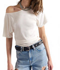 Lucy Off-The-Shoulder Tee In White