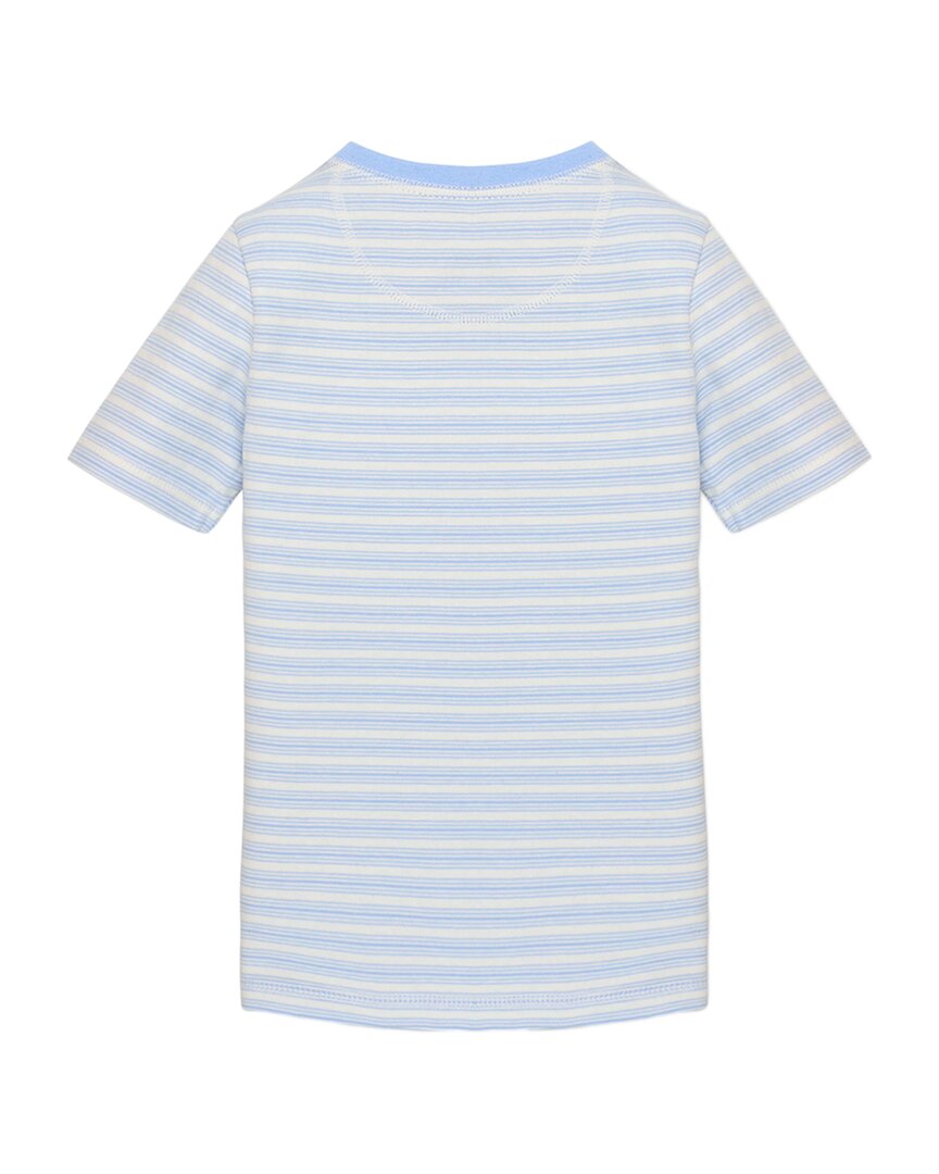 Hope & Henry Short Sleeve Woven Placket Henley