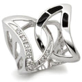 Rhodium Brass Ring with AAA Grade CZ in Clear