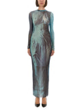 Jean Paul Gaultier Women "Water" Mesh Long Dress