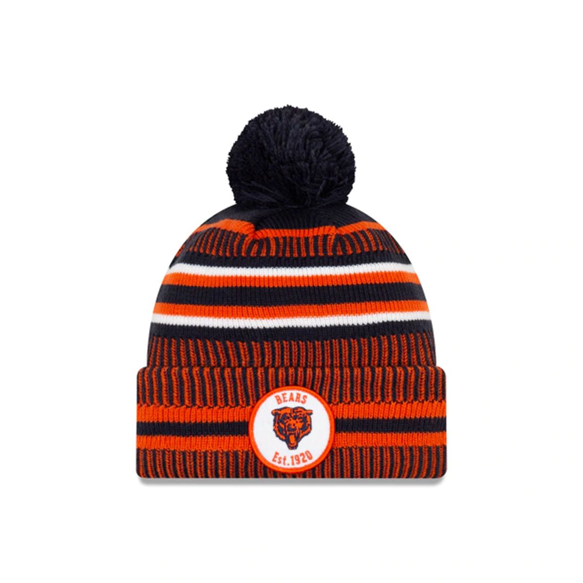 CHICAGO BEARS OFFICIAL NFL SIDELINE HOME COLD WEATHER SPORT KNIT ORANGE/BLUE