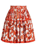 Dolce & Gabbana Women Majolica-Print Poplin Short Skirt