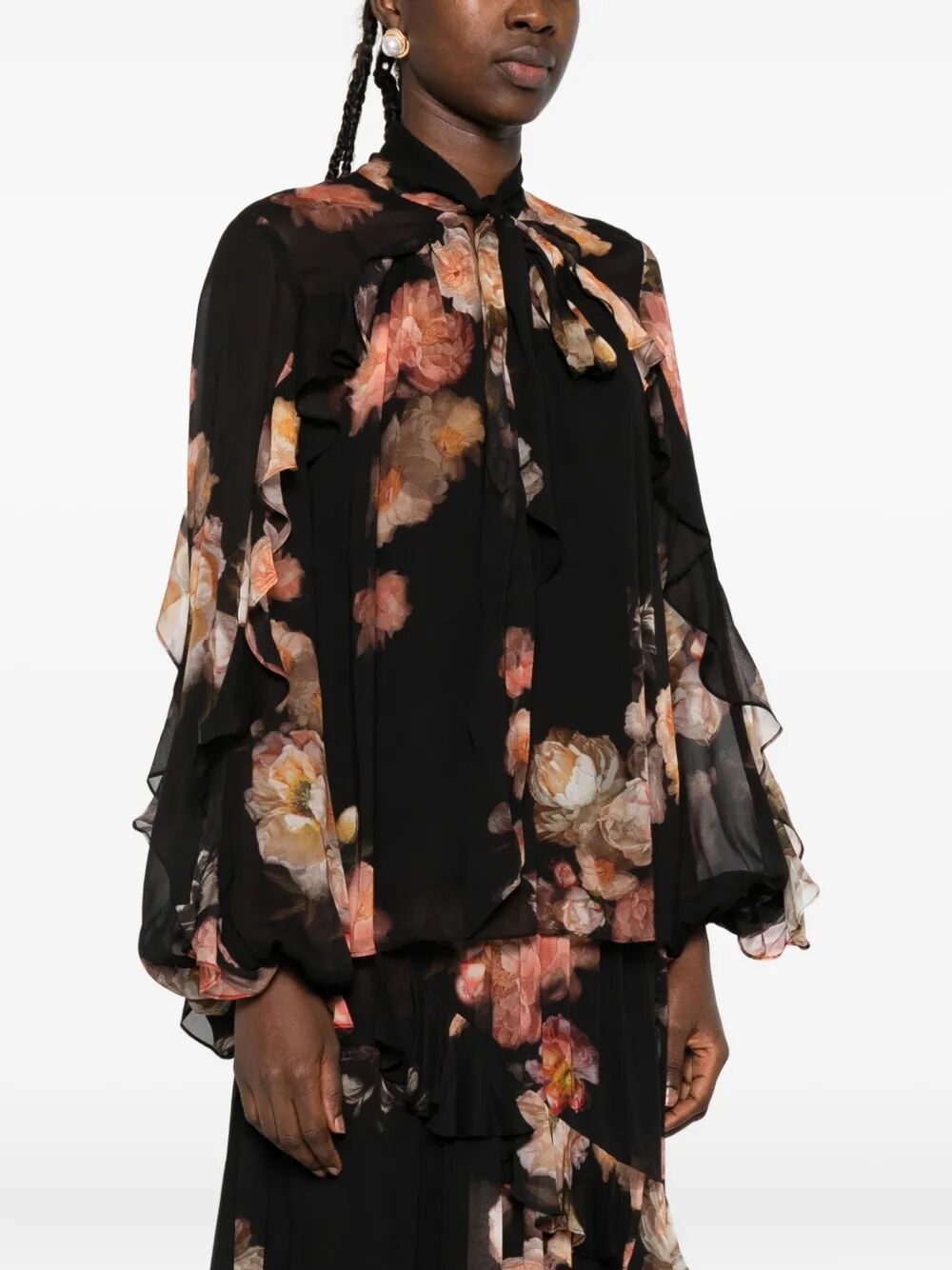 Zimmermann Women Blusa Con Volant Hypnotic
