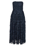Rotate Women 3D Lace Midi Dress