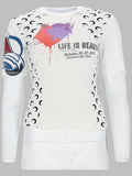Marine Serre Women T-Shirt Upcycled Con Stampa