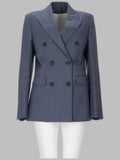 Golden Goose Women Baby Blue Double Breasted Blazer