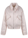 Victoria Beckham Women Cotton Satin Padded Bomber Jacket