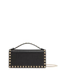 Valentino Garavani Women Rockstud Grainy Leather Wallet With Detachable Chain