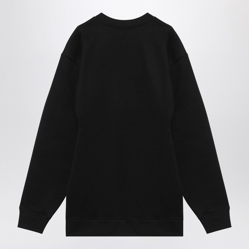 Prada Black Short Plush Dress With Logo Triangle Women