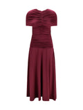 Self-Portrait Women Ruched Midi Dress In Jersey
