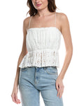 Rebecca Taylor Geo Eyelet Pleated Tank