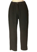 Women's Gathered Waist Large Back Pocket Pants In Black
