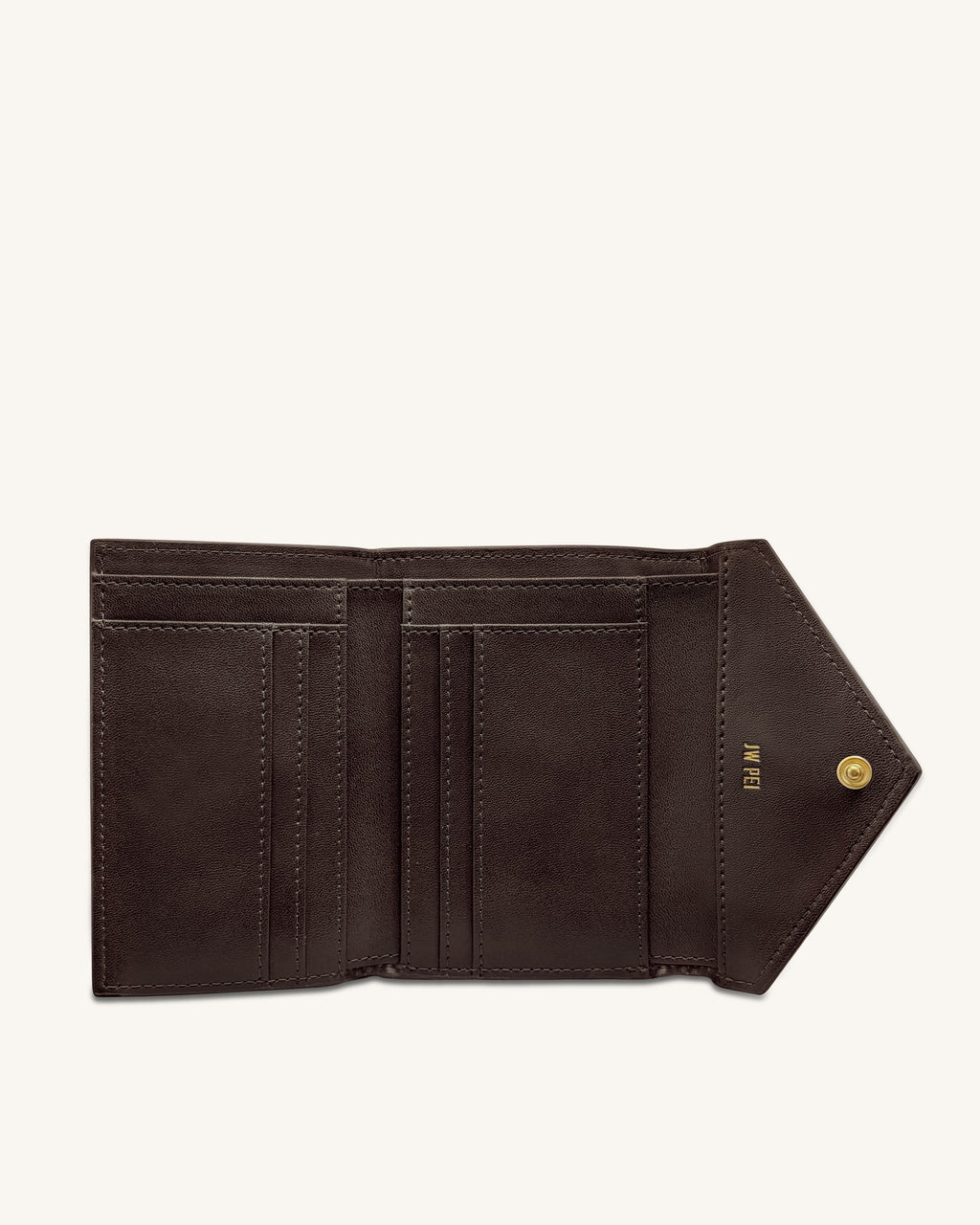 Celeste Woven Textured Envelope Wallet - Chocolate