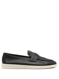 Prada Men Grained Leather Loafers