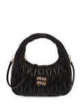 Miu Miu Women Wander Matelassé Nappa Leather Small Hobo Bag
