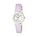 Casio Women’s White Dial Pink Leather Strap Watch - LQ-139L-6B