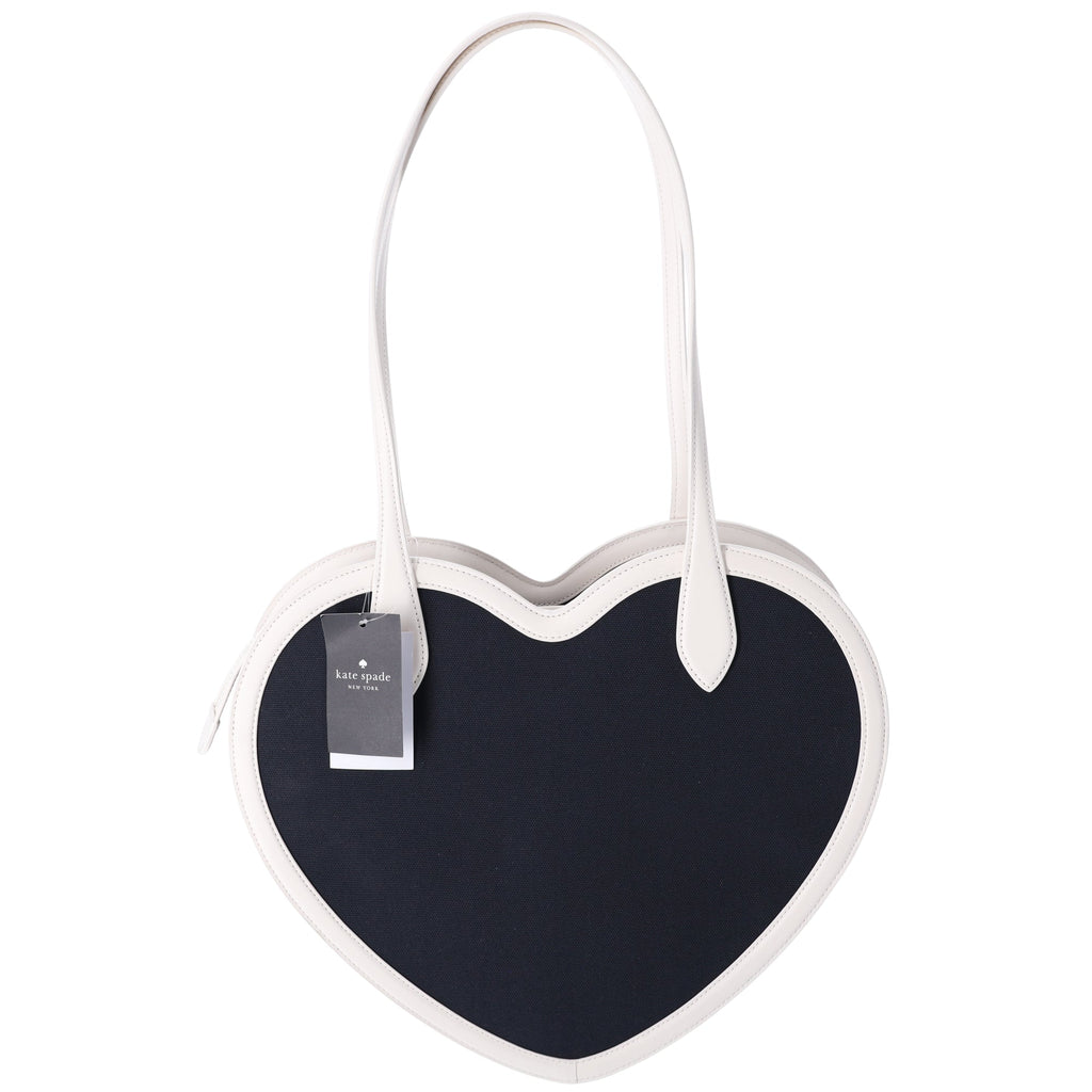 Kate Spade Rainbow Collection Love Shack Heart Tote Blue Multi Logo
