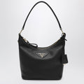 Prada Small Black Leather Hobo Bag Women