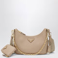 Prada Re-Edition 2005 Bag In Cameo Beige Leather Women