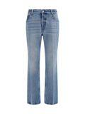 Miu Miu Women Washed Denim Five-Pocket Jeans