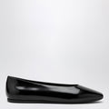 Prada Black Brushed Leather Ballet Flats Women
