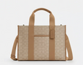 NWT Coach Smith Tote In Signature Jacquard & Leather