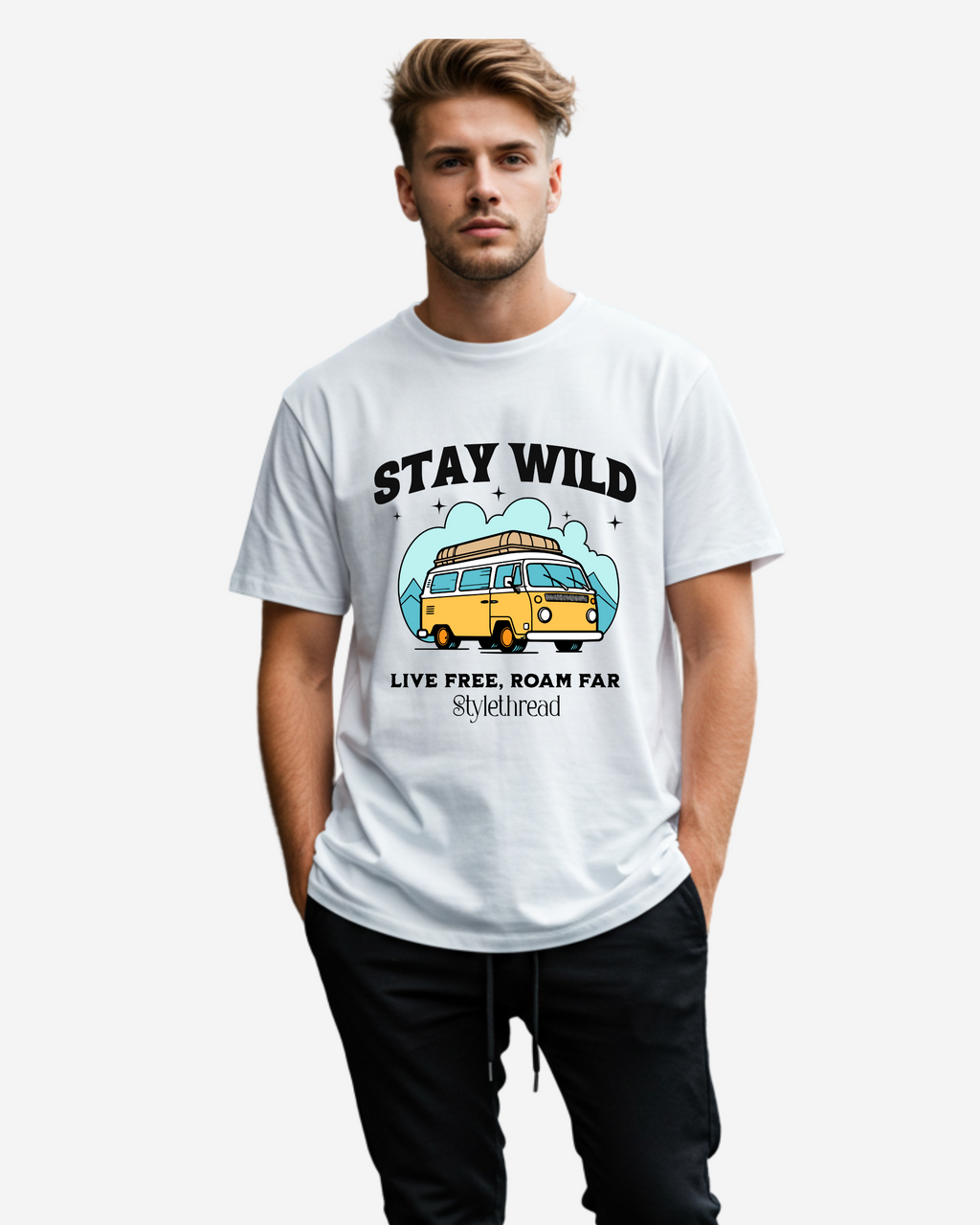 Stay Wild Vacation Men's Oversized T-Shirt
