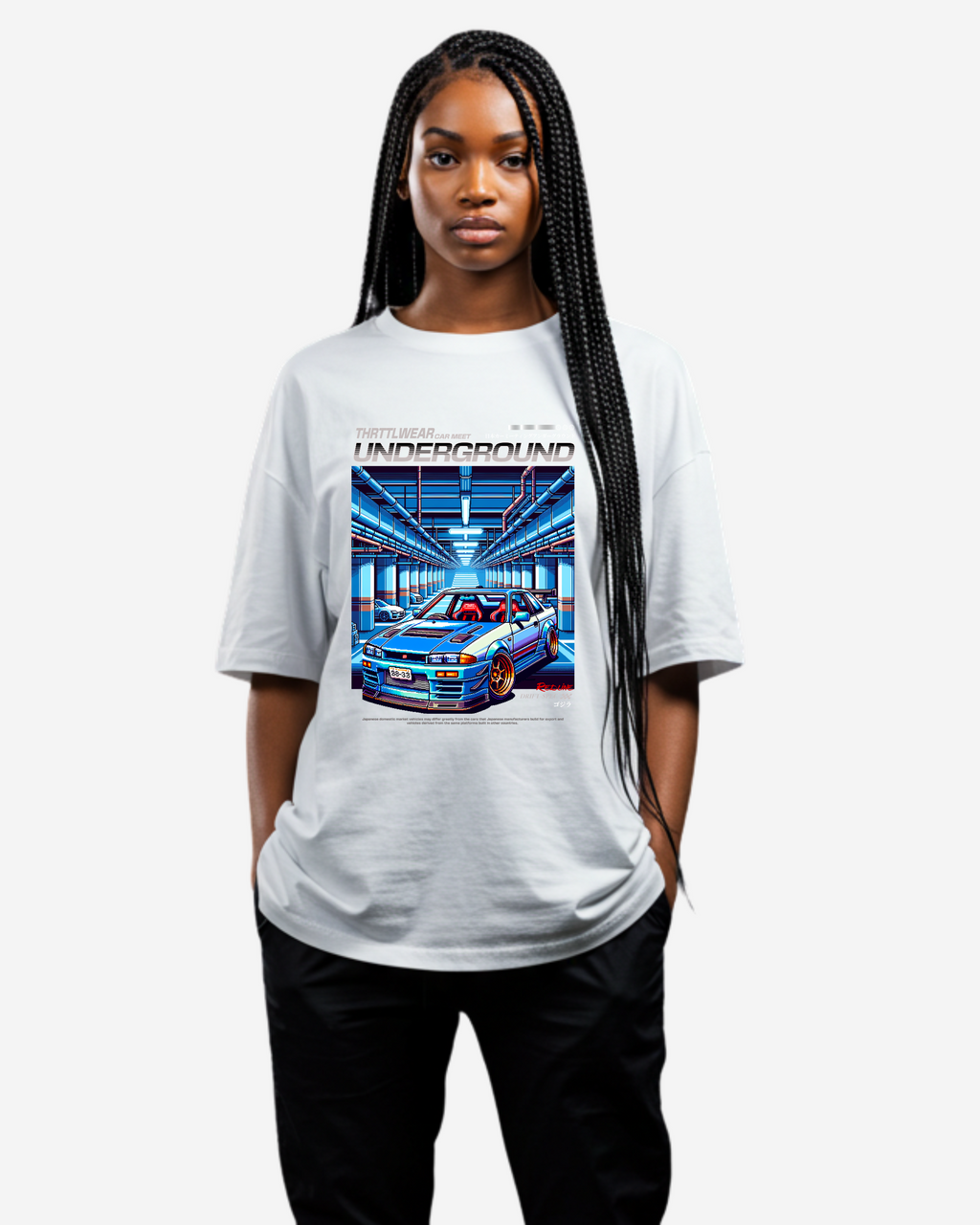 Pixelated JDM Oversized T-Shirt