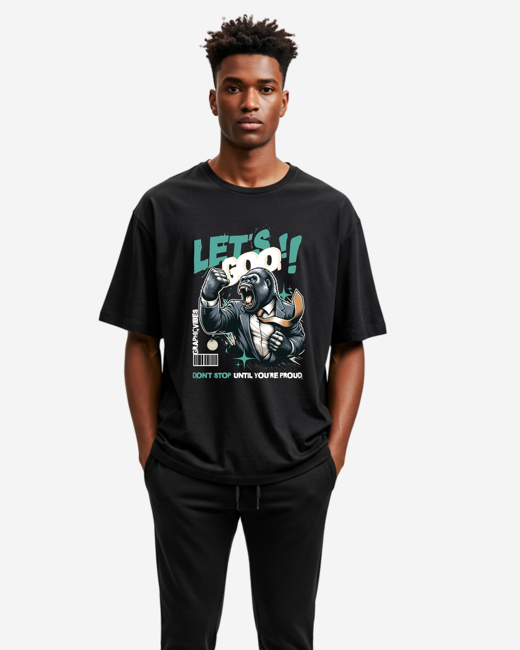 Don't Stop! Until You're Proud Men's Oversized T-Shirt