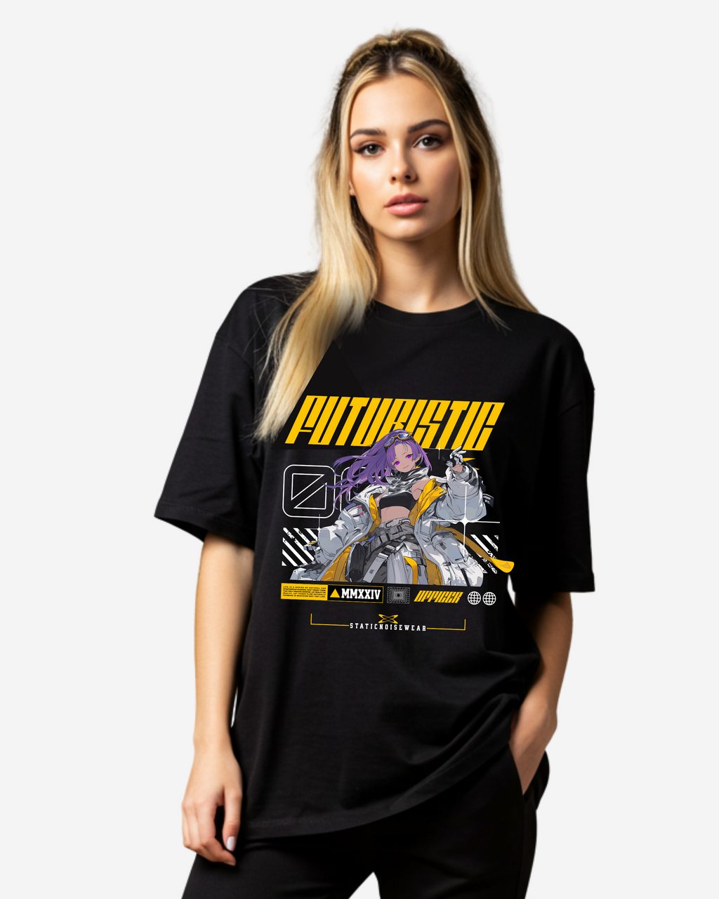 Lady Futuristic Women's Oversized T-Shirt