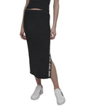 DKNY Side Logo Rib Midi Skirt
