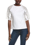 Gracia Eyelet Sleeve Top