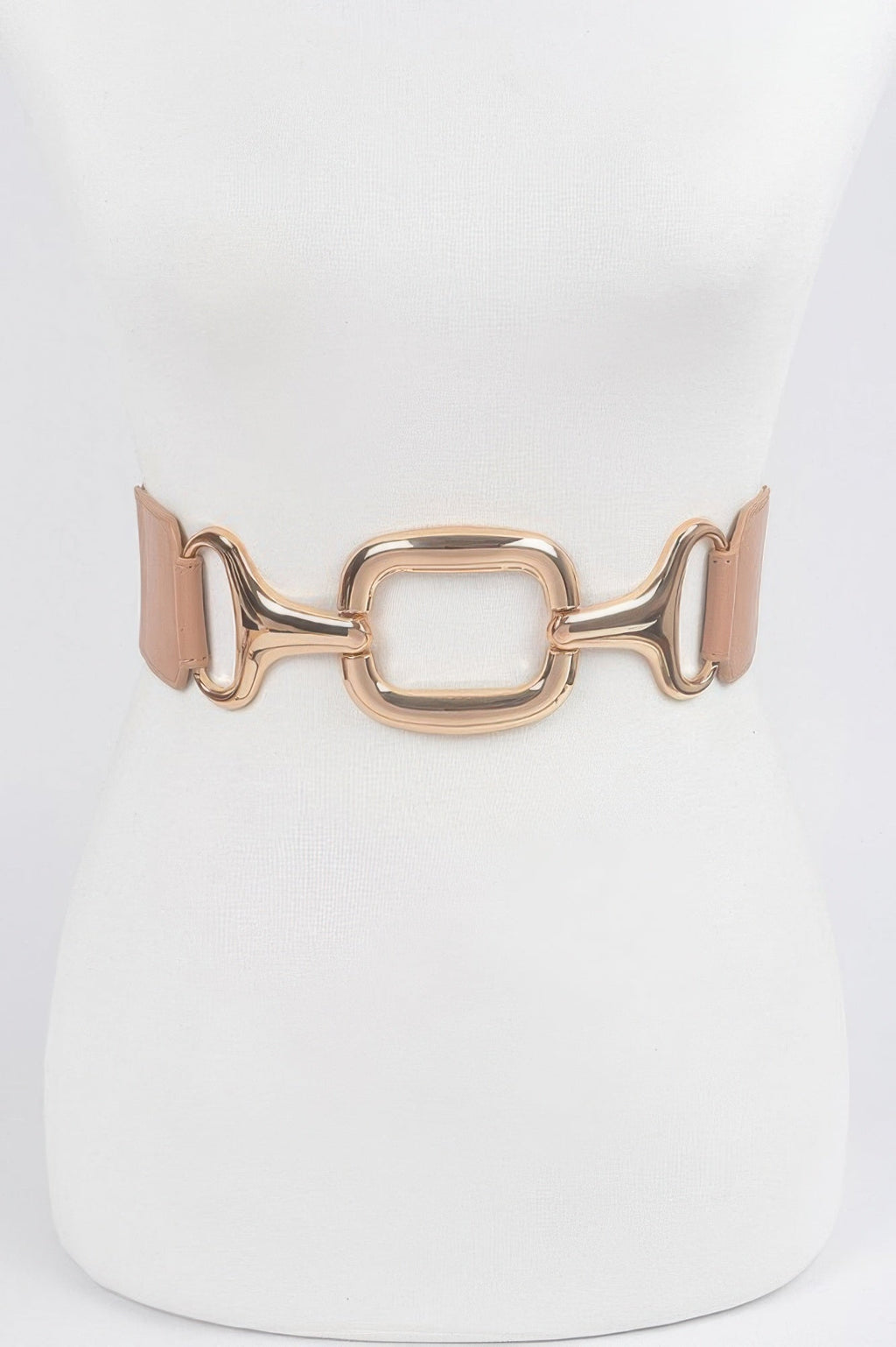 Metal Buckle Stretch Waist Belt