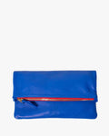 Foldover Clutch In Electric Blue