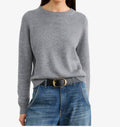 Nora Sweater In Medium Grey Melange
