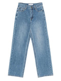 Self-Portrait Women Rhinestone Denim Straight Leg Jeans