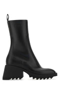 Chloe Women Black Rubber Ankle Boots