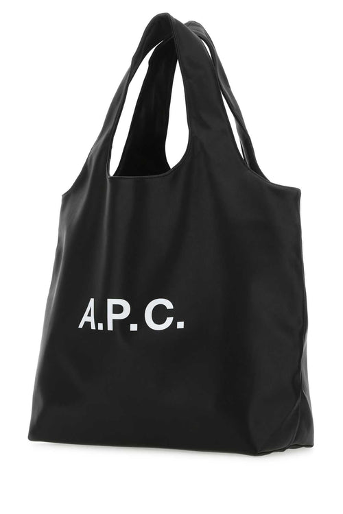 A.P.C. Unisex Black Synthetic Leather Shopping Bag