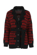 Miu Miu Women Embroidered Cashmere Oversize Cardigan