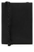 Jil Sander Men Black Leather Small Tangle Crossbody Bag
